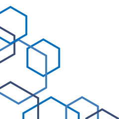 Obraz premium Geometric Hexagonal Tech Corner