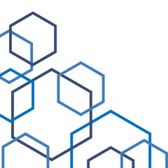 Geometric Hexagonal Tech Corner