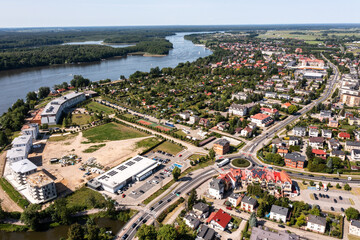 Iława z lotu ptaka - widok na jezioro Jeziorak. © Trip