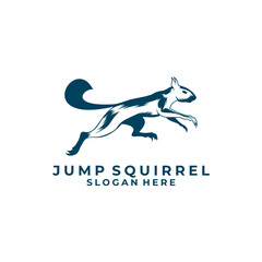 Squirrel angry logo design vector. Squirrel logo design