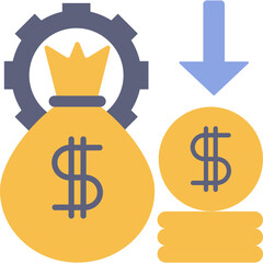 Flat Business Expenses Icon