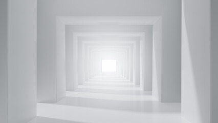 Abstract Futuristic empty floor and room Sci-Fi Corridor With light for showcase,room,interior,display products.Modern Future cement floor and wall background technology interior concept.3d render