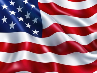 Obraz premium Waving american flag