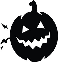 Naklejka premium halloween jack o lantern vector illustration