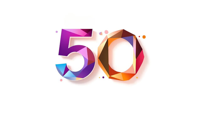 Colorful Cheers 50th Anniversary Celebration Design with Sparkles - Powered by Adobe