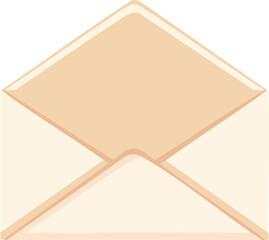 Vector Stylized Closed Envelope Illustration in Soft Pastel Peach with Clean Minimalist Aesthetic