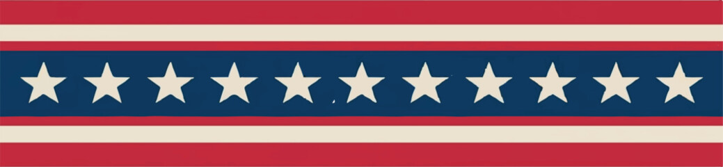 American png Flag Inspired Stripes with Seven Stars - Patriotic Red, White, and Blue Design

