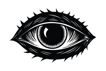 vector illustration of a black eye
