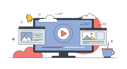 Fototapeta premium Digital Marketing Strategy for Business Growth Online Content Creation and Promotion for Success