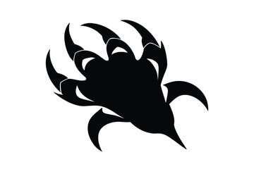 Monster claw on white background in vector