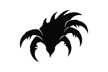Monster claw on white background in vector