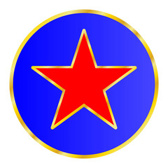 red star button