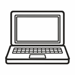 laptop computer isolated on white