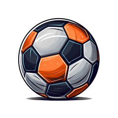Obraz premium Close-up of a Soccer Ball. Dynamic Design