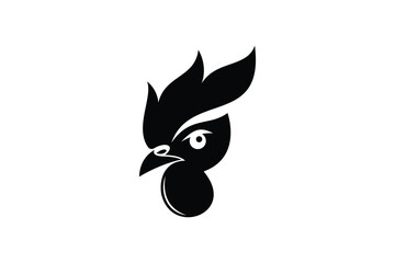 rooster head logo design. logo icon vector illustration