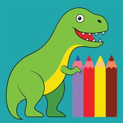 Vibrant coloring book cover design with bold outlines and playful elements