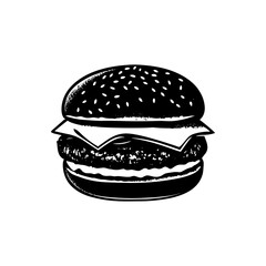 Burger Vector Silhouette