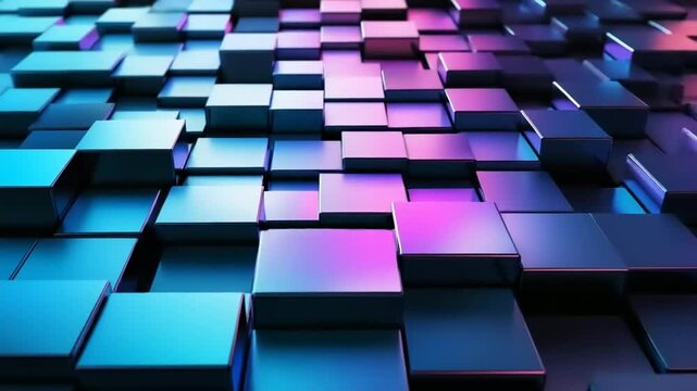 Abstract geometric pattern of interlocking squares