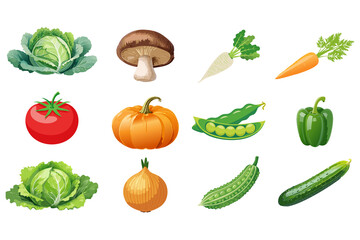 野菜のイラスト(png)