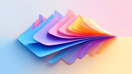 Abstract pastel color paper layers background design for graphic design and web design use