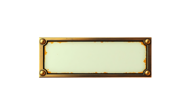 Vintage brass frame for a label perfect for drawers crates packaging or anything that needs organizi