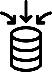 Data collection icon with line and simple style