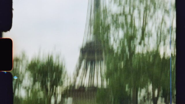 Eiffel tower super 8 film look montage