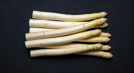 Raw Organic White Asparagus Spears Ready to Eat