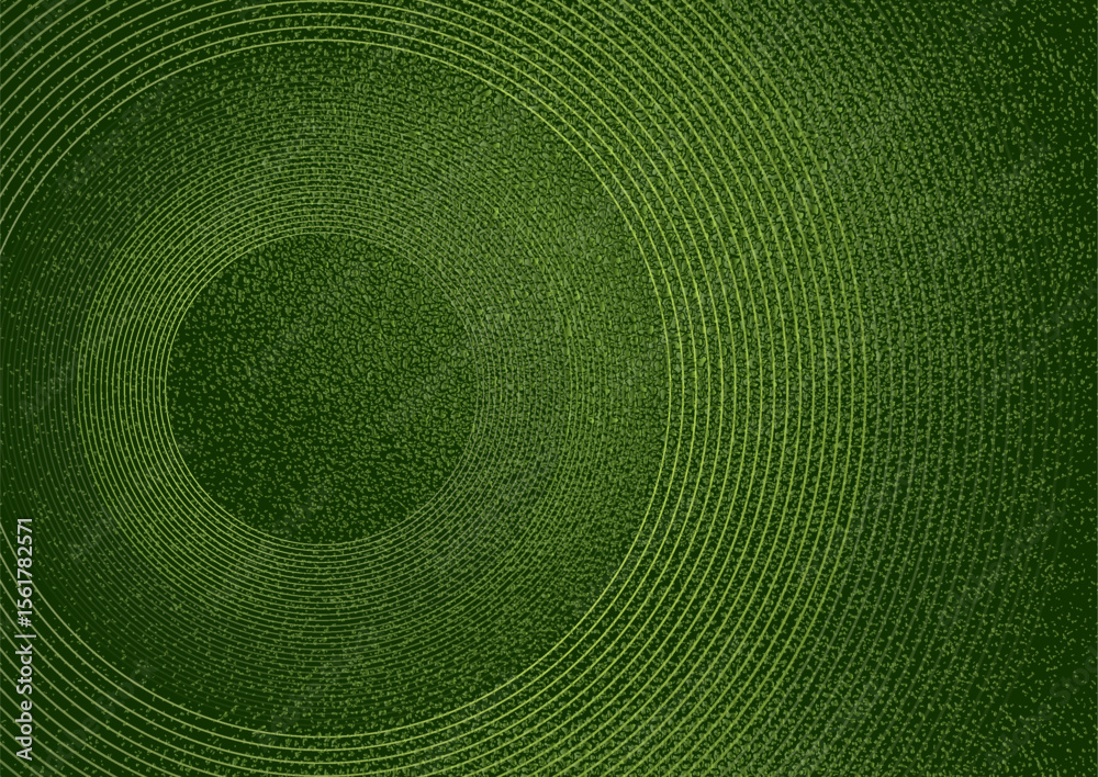 Aufkleber abstract linear bright green circles with grunge grainy texture background. geometric vector design