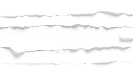 Naklejka premium Ripped element set of torn paper edges isolated with clipping path on white background torn paper te