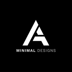 Minimalist "A" Logo Design with Modern Typography for Branding