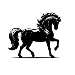 Noble Stride Horse No 10 Vector Illustration