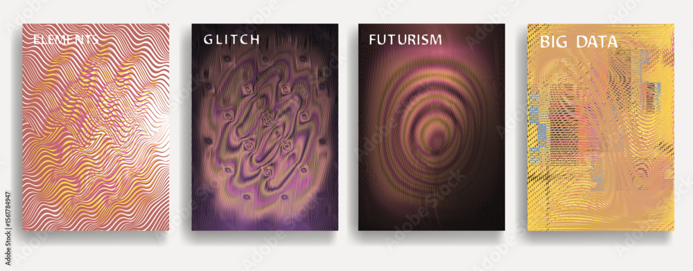 Poster abstract flow lines background . wavy stripes . striped linear pattern . poster collection with smoo