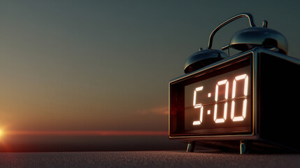  Digital clock flip  with clean transition and overlay zone.
