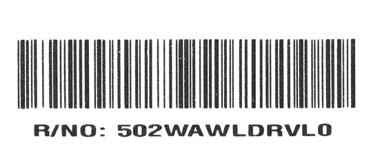 Barcode scratched, line bar stickers icon isolated on white background, clipping path