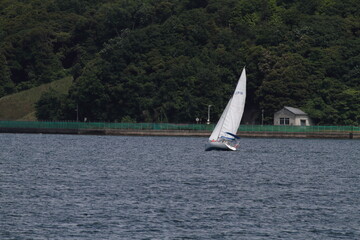 Obraz premium 海に浮かぶヨット