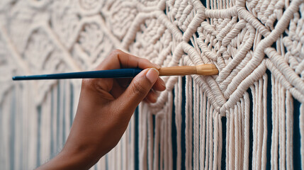Hand Crafting Macram&eacute; Wall Hanging with Textured Ropes