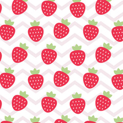 seamless pattern with strawberries