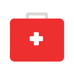 Fototapeta premium Open first aid kit with medical supplies including bandages scissors and antiseptic wipes for emergencies