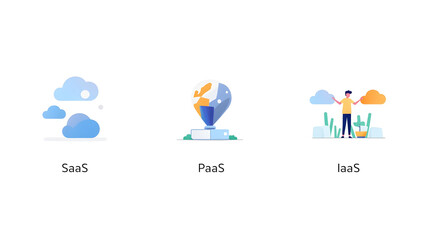 lat Illustration Comparing SaaS, PaaS, and IaaS Cloud Services