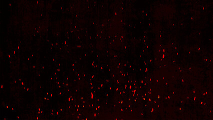 Bright sparks fly rapidly upwards on a dark background, showing bright red hues. Vector illustration.