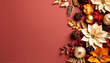 Festive floral arrangement holiday celebration decorative art cozy indoor setting close-up view seasonal warmth