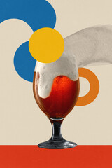 Poster Contemporary Art Collage Deep