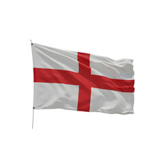 Fototapeta premium High-resolution waving United Kingdom flag (Union Jack) isolated on transparent background—perfect for websites, presentations, patriotic designs, and international graphics.