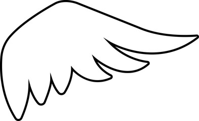 Wing icon wing logo designs. Various artistic bird, angel, bat, eagle, and minimalist wing vector isolated on transparent for branding, tattoos, emblems, or fantasy design projects.