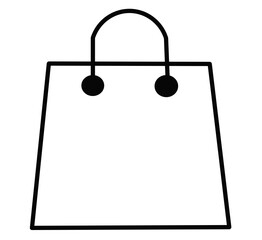shopping bag vector icon on white background