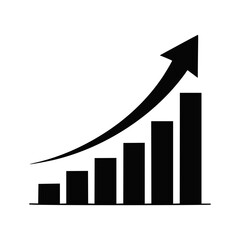 business graph with arrow