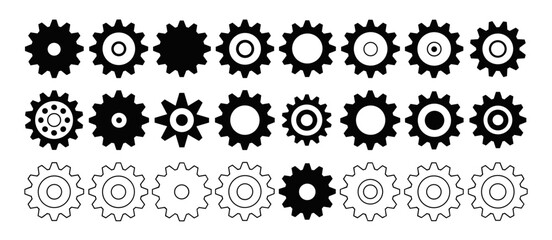 Cogwheel set vector, gear wheel, engineering, mechanism, industry, connection, machine part