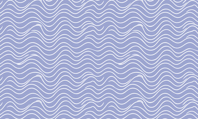 Minimalist Wavy Lines Seamless Pattern in Lavender