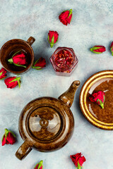 Rose jam for tea.